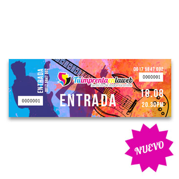 Entradas personalizadas con papel normal