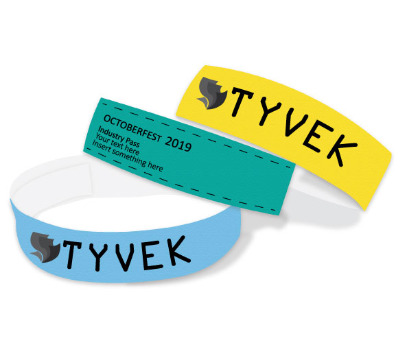 Pulseras Tyvek Impresión Negra